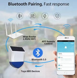 Safety Siren Alarm for home exterior, Remote control, Solar/USB/Battery powered, Bluetooth/Wifi connectivity